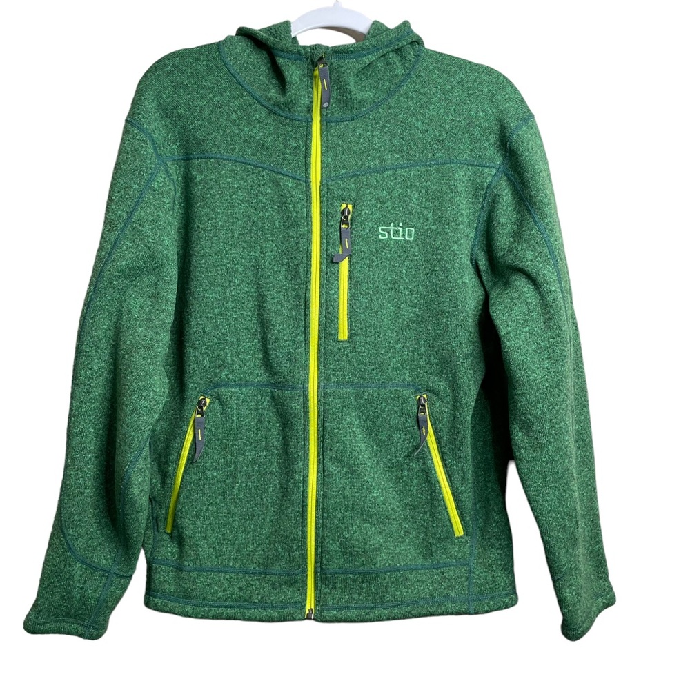 Stio Wilcox Fleece Hoodie Men’s Full Zip Hooded Jacket Green Size Small